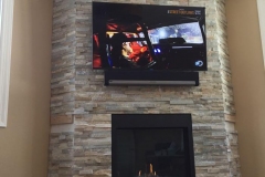 tv above fireplace